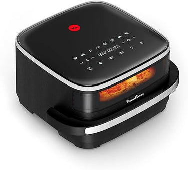 Moulinex Freidora de Aire, Easy Fry XL Surface, 4 L, Superficie XL, 2200 W, 9 Programas Automáticos, 70% Ahorro Energético, Diseño Compacto, Panel Digital, Ventana Visualización, App Moulinex, AL4018